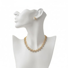 Golden Glow with CZ Brilliance / Classic Gold With Earrings / Modern Sparkle