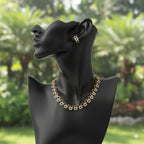 Golden Glow with CZ Brilliance / Classic Gold With Earrings / Modern Sparkle