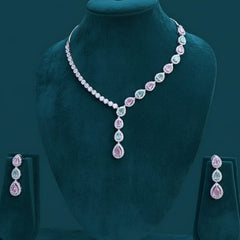 Cubic Zircon /  Classic Necklace Set - Eternal Beauty / Pastel Perfection in 