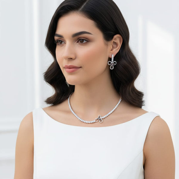 Elegant Necklace Set For Women With Earrings