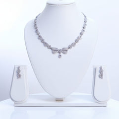 Timeless Charm in White CZ With Earrings / Shine Bright - Shine White