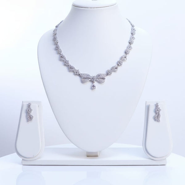Timeless Charm in White CZ With Earrings / Shine Bright - Shine White