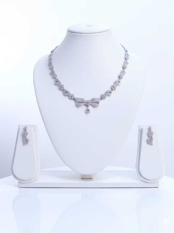 Timeless Charm in White CZ With Earrings / Shine Bright - Shine White