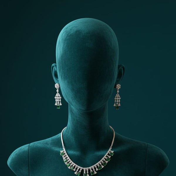 Necklace Set Crafted for Bold Women With Earrings