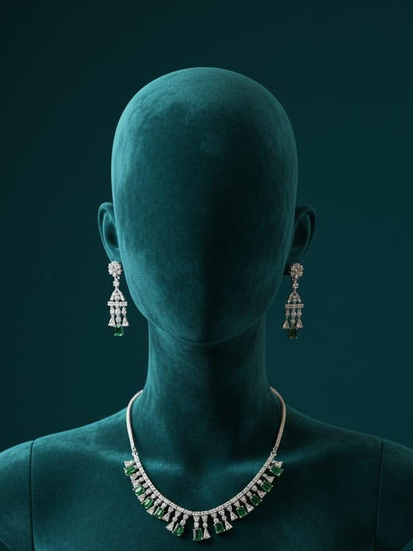 Necklace Set Crafted for Bold Women With Earrings