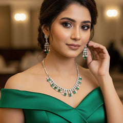 Necklace Set Crafted for Bold Women With Earrings