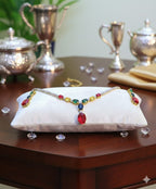 Where Colours Meet Luxury / Multi - Colour Statement Piece With Earrings