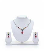 Where Colours Meet Luxury / Multi - Colour Statement Piece With Earrings