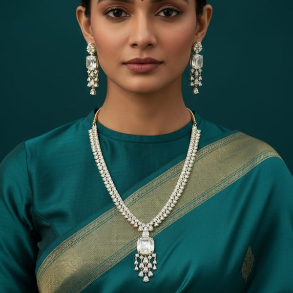 A Necklace Set For All Occassions With Earrings / Shine Bright With Classic Golden Craft