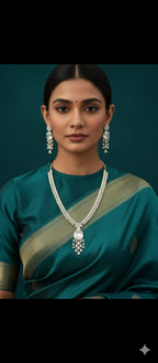 A Necklace Set For All Occassions With Earrings / Shine Bright With Classic Golden Craft