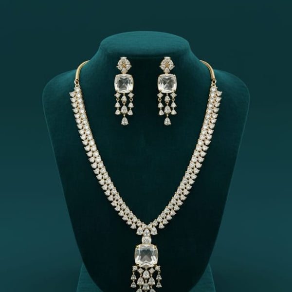 A Necklace Set For All Occassions With Earrings / Shine Bright With Classic Golden Craft