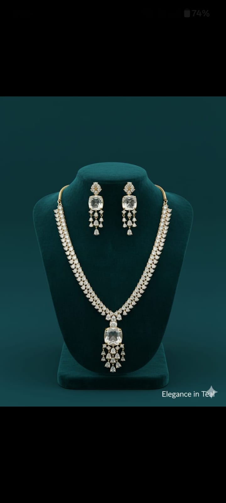 A Necklace Set For All Occassions With Earrings / Shine Bright With Classic Golden Craft