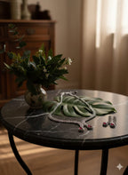 Classic Beauty Meets Ruby Red Shine With Earrings