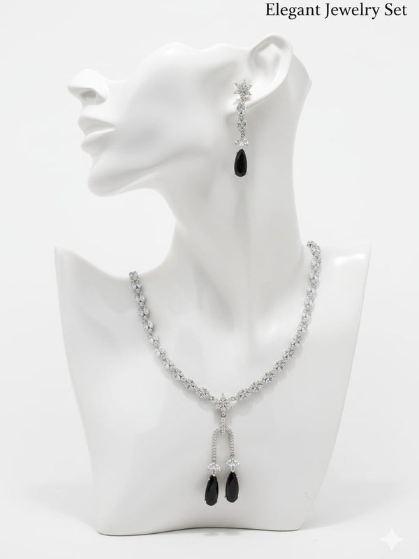 Modern Day Gift to a Women / Black Colour With Earrings