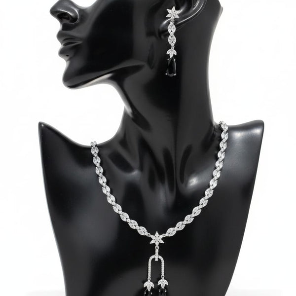 Modern Day Gift to a Women / Black Colour With Earrings