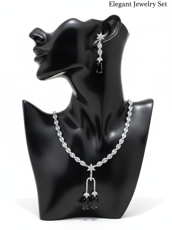 Modern Day Gift to a Women / Black Colour With Earrings