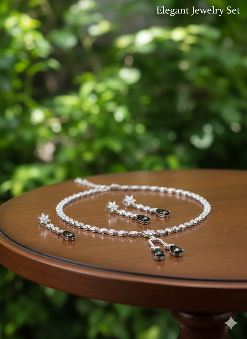 Modern Day Gift to a Women / Black Colour With Earrings