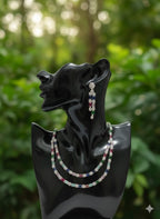 When Tradition Meets Trend / Multi - Colour Double Layer Set With Earrings