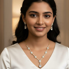 Party Wear Classic Jewellery Set with Earrings