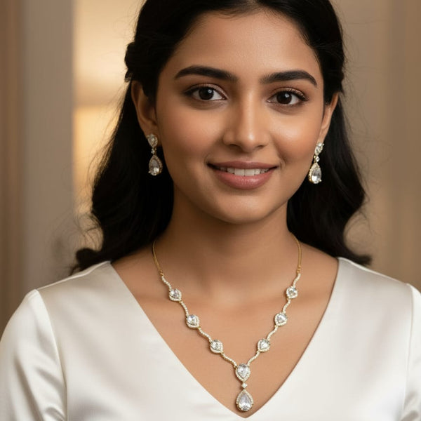 Party Wear Classic Jewellery Set with Earrings