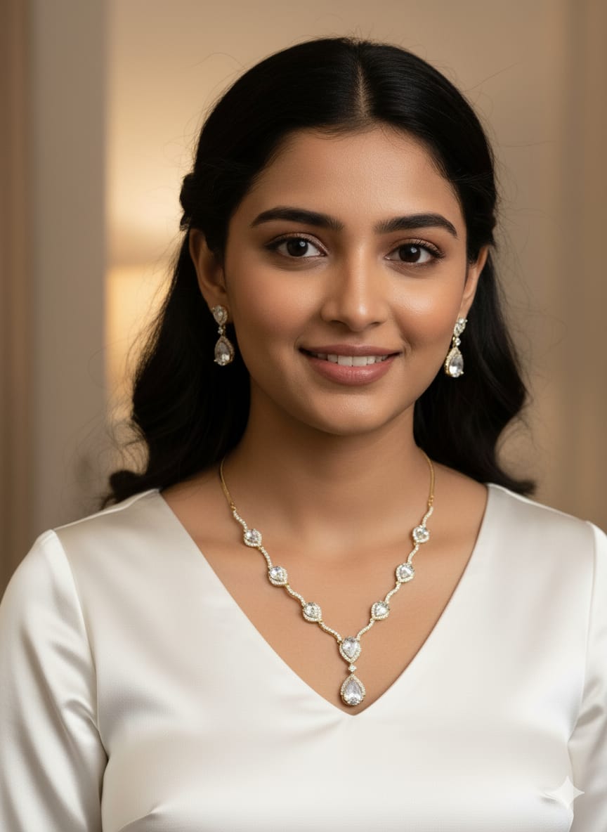 Party Wear Classic Jewellery Set with Earrings