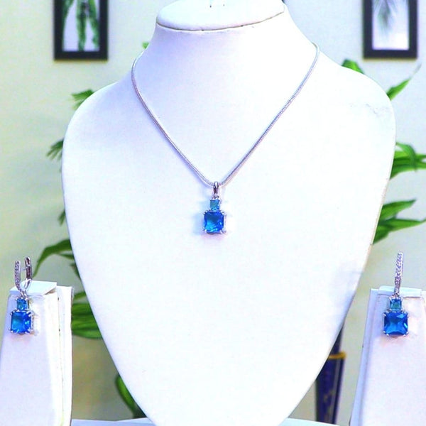 Original Zircon Pendant Set with Earrings