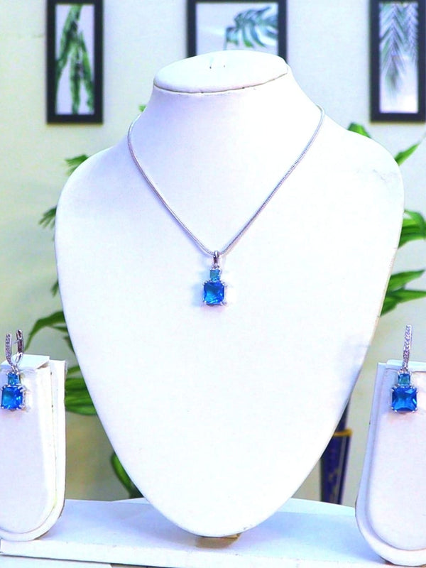 Original Zircon Pendant Set with Earrings