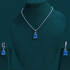 Original Zircon Pendant Set with Earrings
