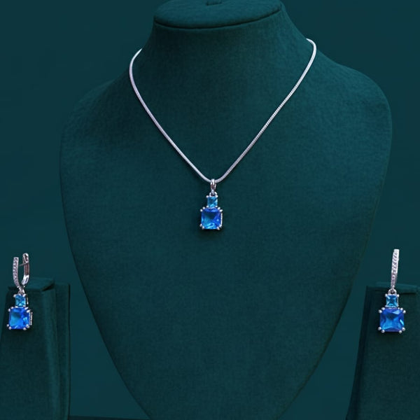Original Zircon Pendant Set with Earrings