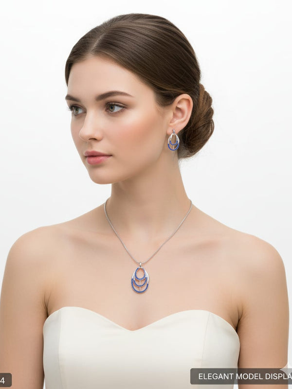 Traditional AD Pendant in Trend With Earrings