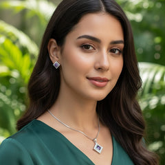 Traditional AD Pendant in Trend With Earrings