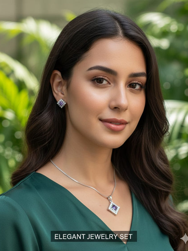 Traditional AD Pendant in Trend With Earrings