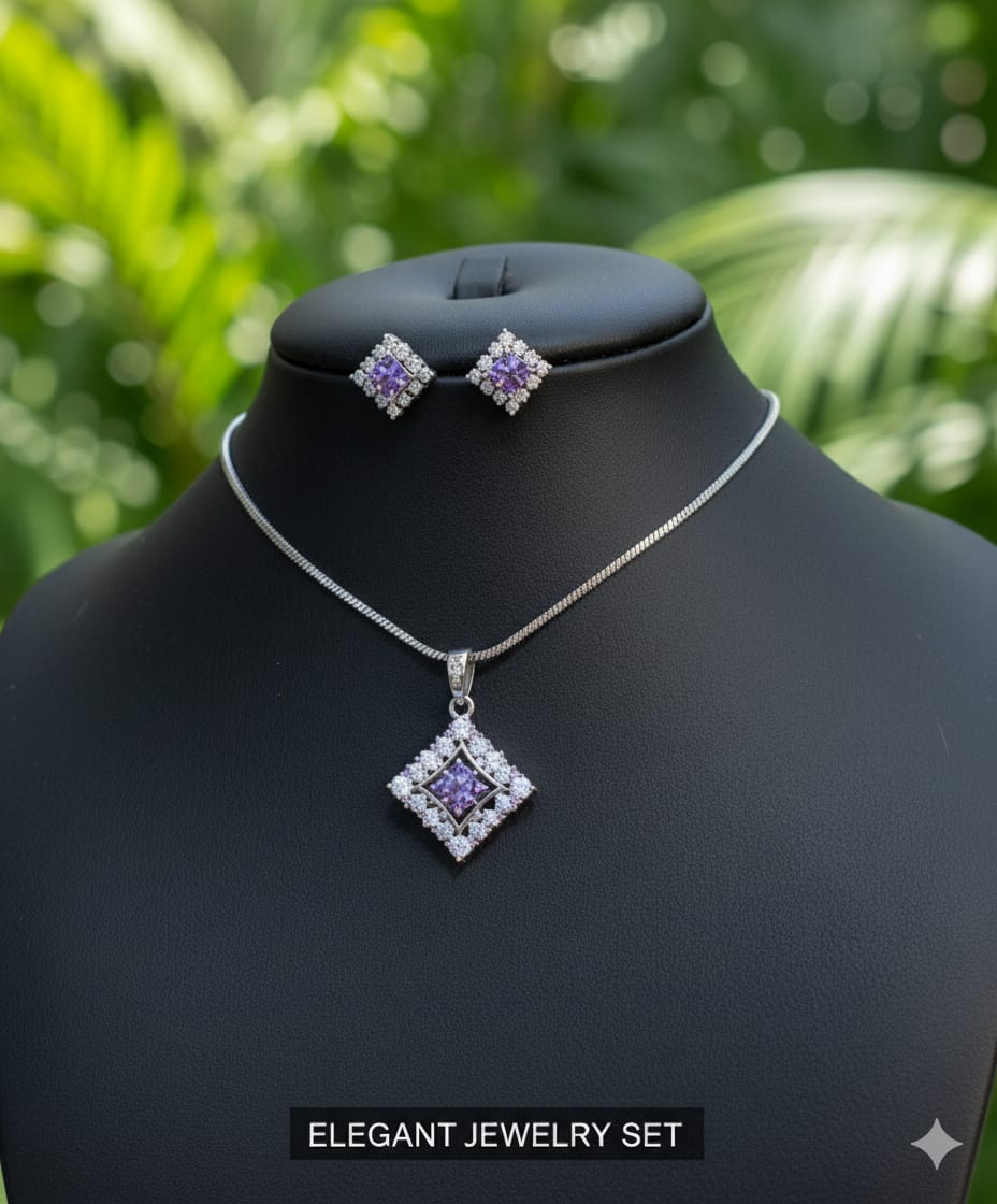 Traditional AD Pendant in Trend With Earrings