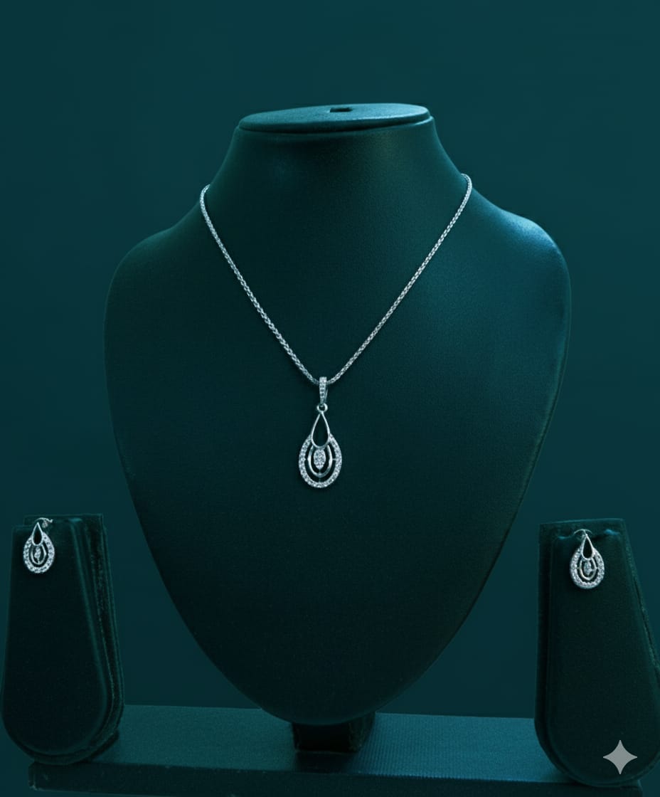 Elegant Pendant Set For Women With Earrings