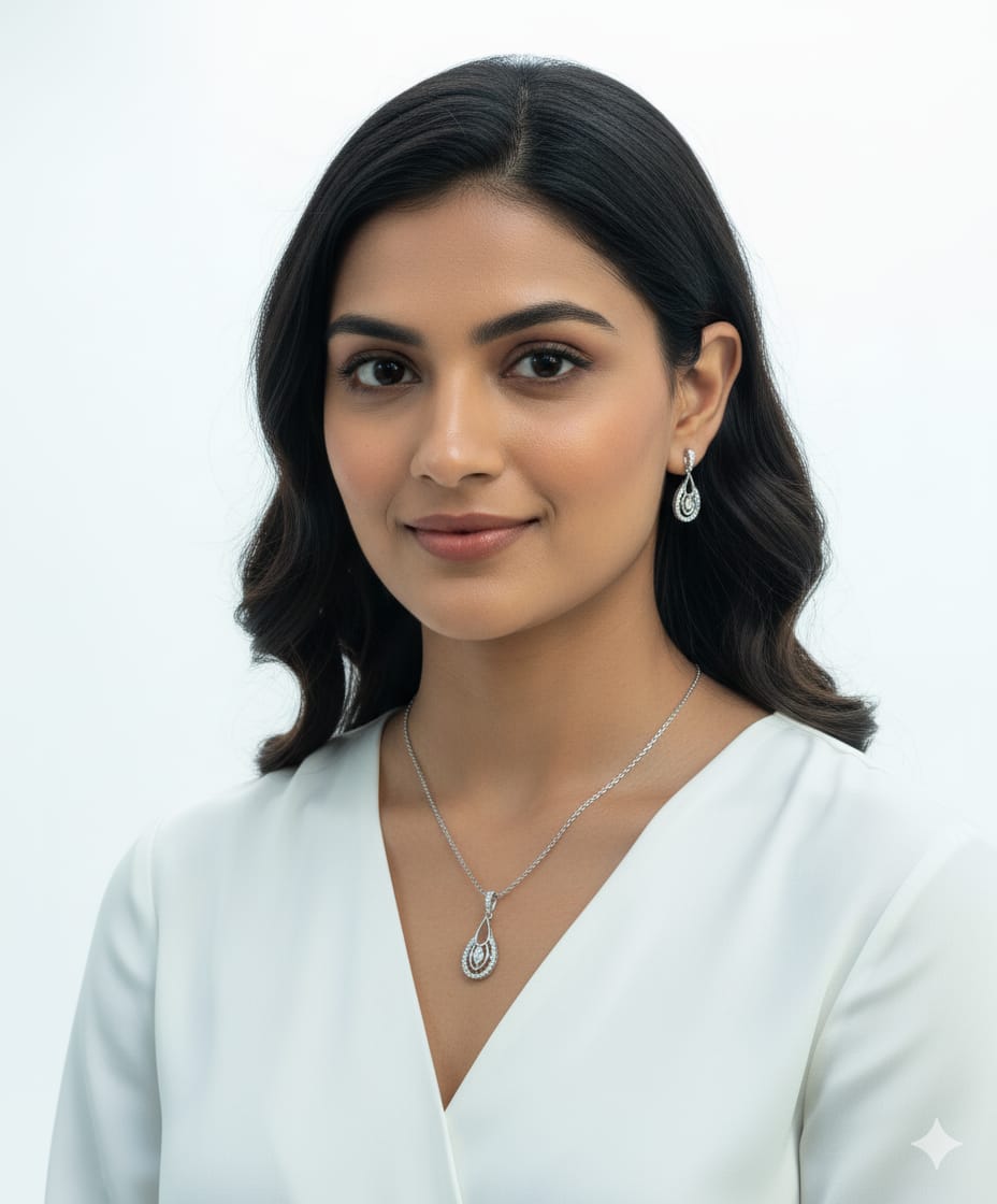 Elegant Pendant Set For Women With Earrings