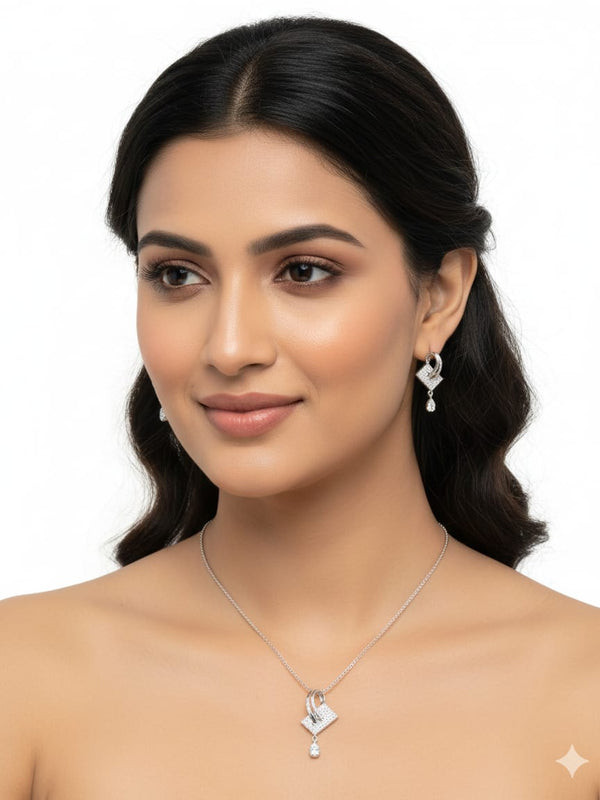 Elegant Pendant Set For Women With Earrings