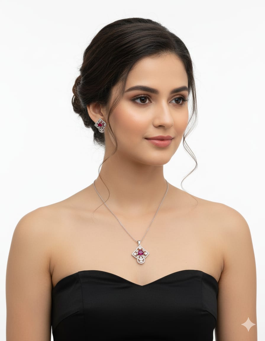 Latest Fashion Pendant set With Earrings