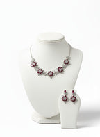 Wonderful American Diamond Necklace Set With Earrings