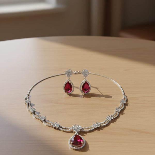 Ringing Jewels White Colour with Green Bold Stone Double Layer 