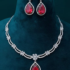 Ringing Jewels White Colour with Green Bold Stone Double Layer 