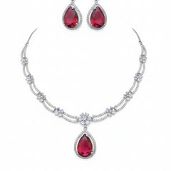 Ringing Jewels White Colour with Green Bold Stone Double Layer 