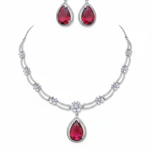 Ringing Jewels White Colour with Green Bold Stone Double Layer 