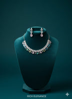 Ringing Jewels "AD" High Fashion Necklace Set For Women With Earrings - Multi Colour