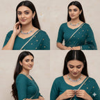 Ringing Jewels Multi Colour Premium "AD" Necklace Set With Earrings