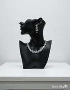 Ringing Jewels Elegant "White" Colour "AD" Necklace Set With Earrings