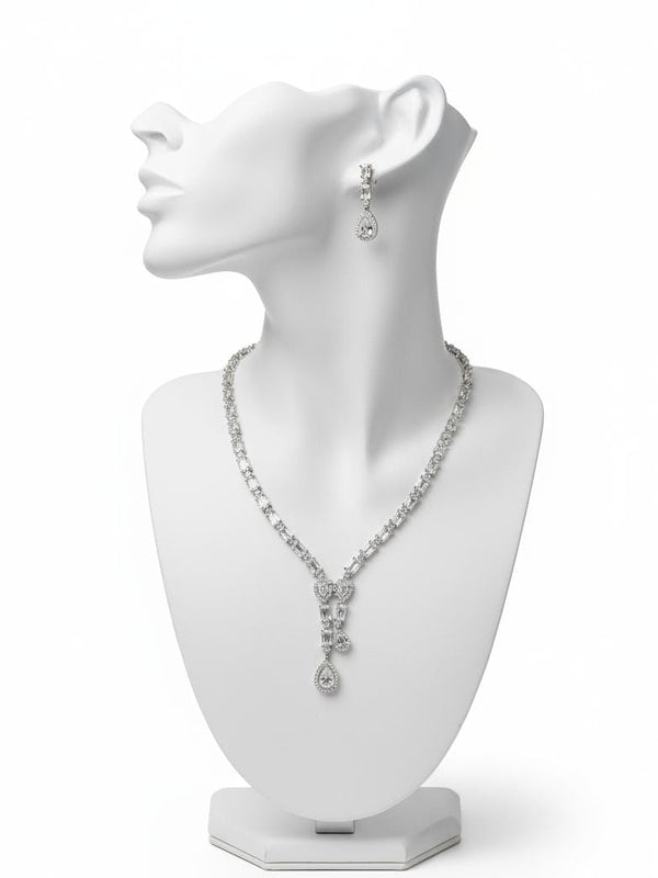 Ringing Jewels Premium Quality White Colour Stones Single Layer 