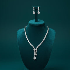 Ringing Jewels Premium Quality White Colour Stones Single Layer 