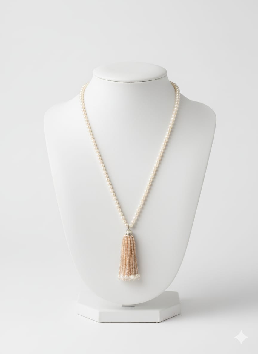 Ringing Jewels Pearl "Moti" Mala With Purple Colour For Women - Highest Selling Product