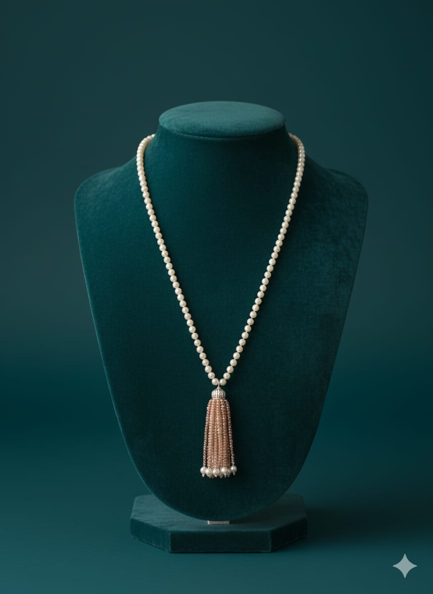 Ringing Jewels Pearl "Moti" Mala With Purple Colour For Women - Highest Selling Product