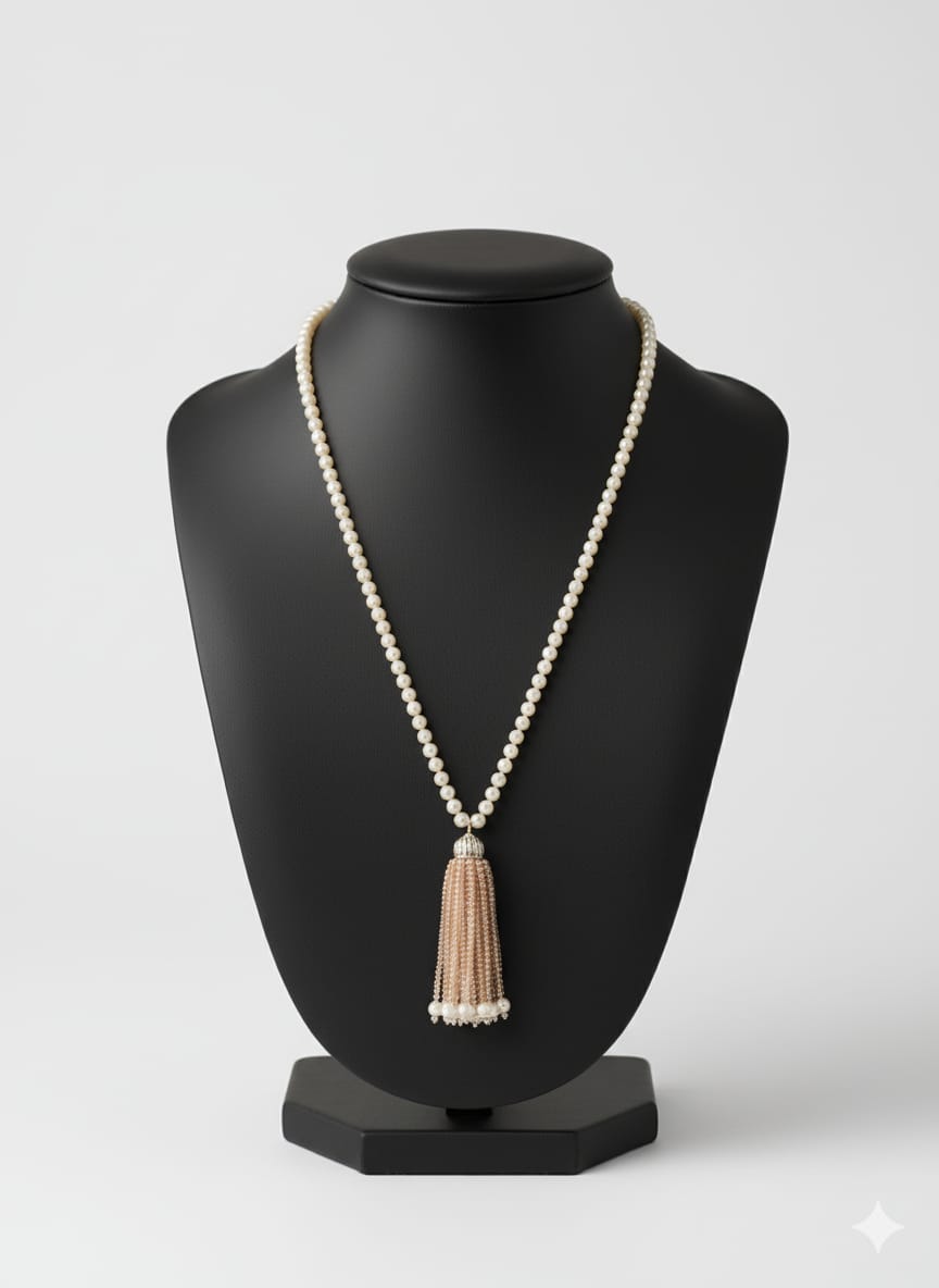 Ringing Jewels Pearl "Moti" Mala With Purple Colour For Women - Highest Selling Product